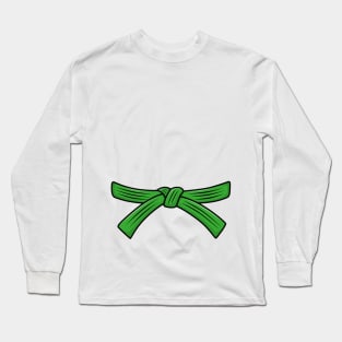 ITF Taekwon-Do costume Green belt 6th gup test Long Sleeve T-Shirt